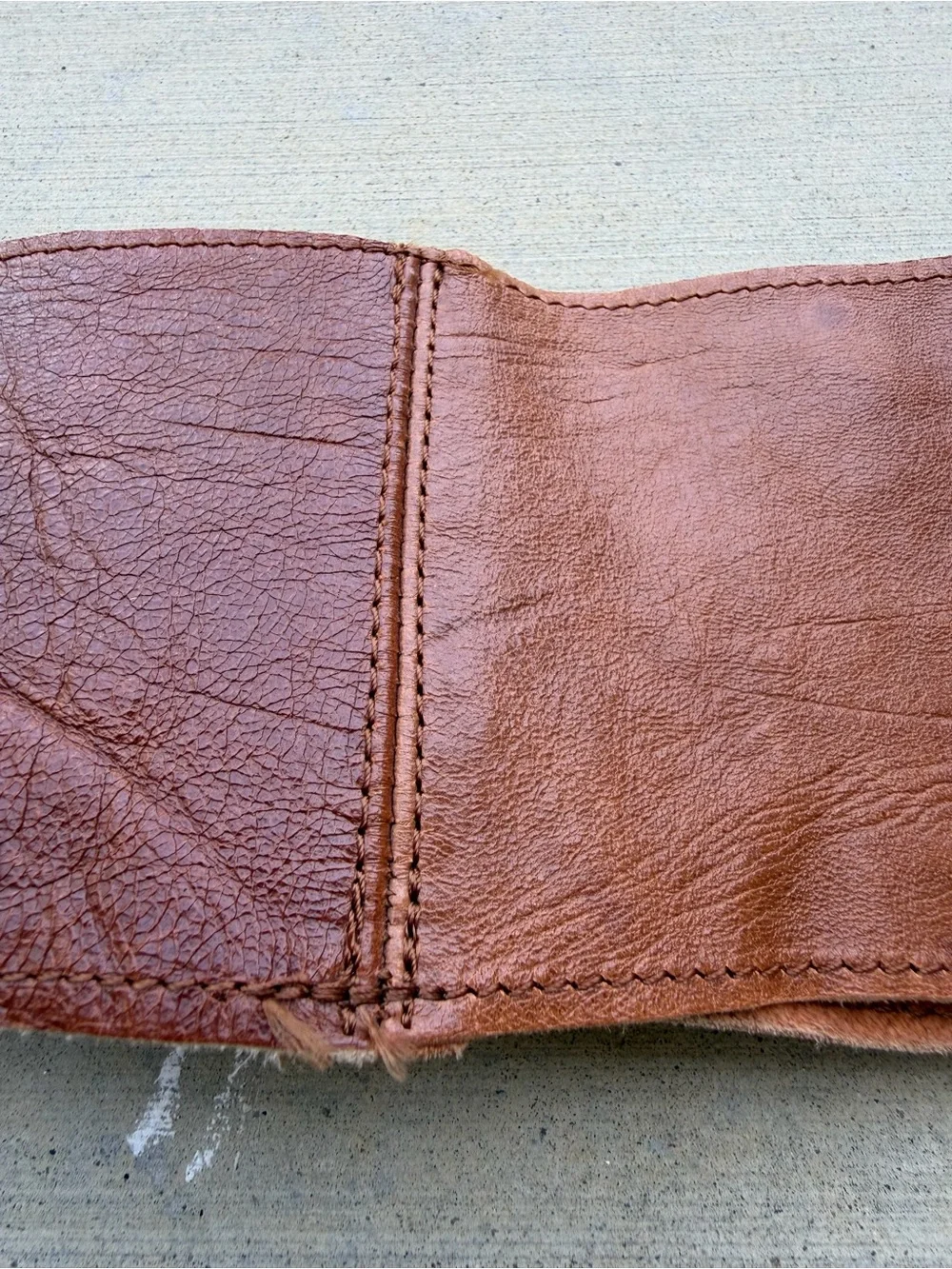 70’s Wide Brown Leather Cinch Belt with Buckle